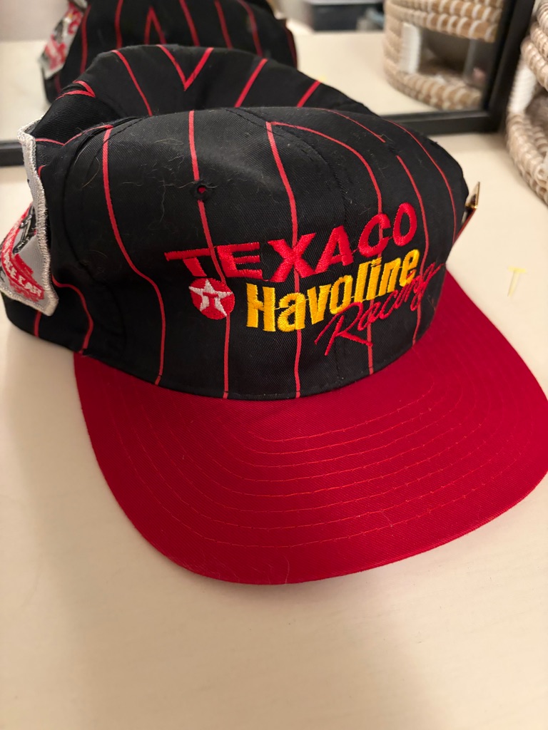 Vintage 90s Texaco Havoline Racing Snapback Hat Daytona 500 Patch And Pin